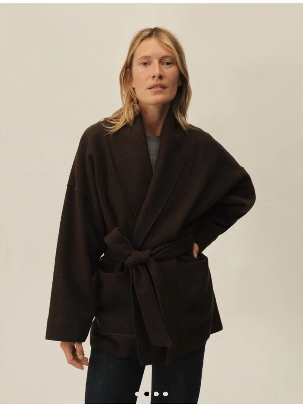Buck Mason Felted Wool Wrap Coat - Small